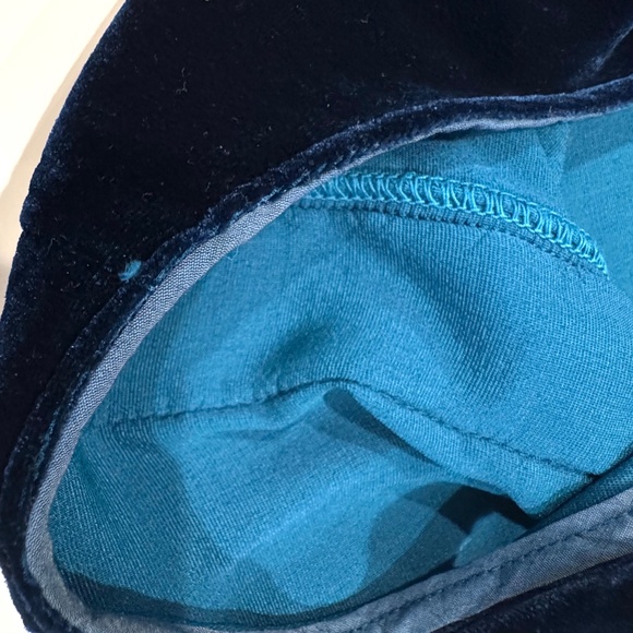 CUT LOOSE Asymmetrical Blue Velvet Sleeveless Tunic Dress Size L - Picture 9 of 9